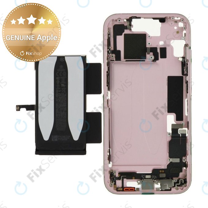Stredný Rám s Batériou pre iPhone 15 | Pink | ZD076-00670 | Genuine Apple