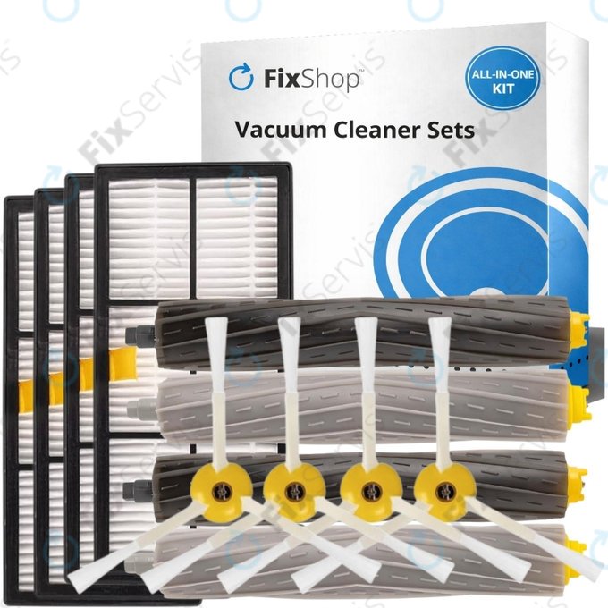 Sada náhradných dielov pre iRobot Roomba 800, 900-series (2 páry Hlavných kief, 4x Filter, 4x Bočná kefa)