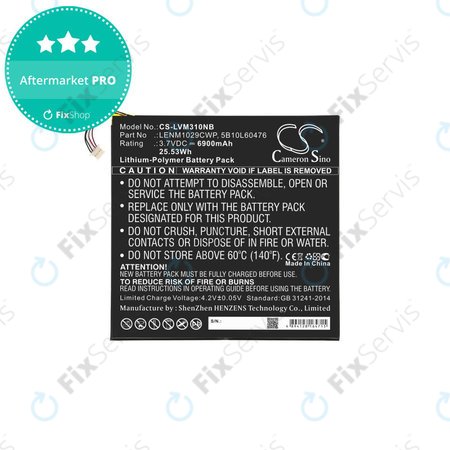 Batéria pre Lenovo Miix 300, Miix 310, 6900mAh, Li-Pol, 3.7V, LENM1029CWP, HQ