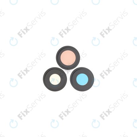 Apple iPhone 16 Pro, 16 Pro Max - Sklíčko Zadnej Kamery s Rámom (Black Titanium) - 3ks