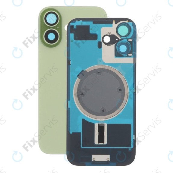 Apple iPhone 17 - Sklo Zadného Housingu + Sklíčko Kamery + Kovový Pliešok + Magsafe Magnet (Sage)