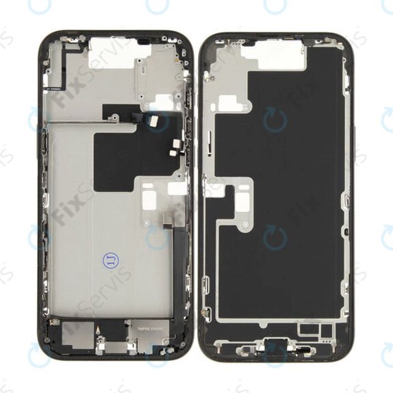 Apple iPhone 16 Pro Max - Stredný Rám + Tlačidlá Zapínania + Hlasitosti (Black Titanium)