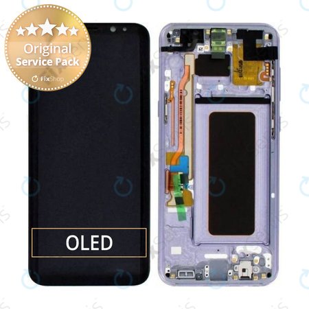 Samsung Galaxy S8 Plus G955F - LCD Displej + Dotykové Sklo + Rám (Orchid Gray) - GH97-20470C, GH97-20564C, GH97-20565C Genuine Service Pack