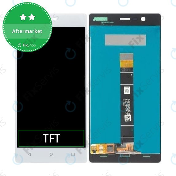 Nokia 3 - LCD Displej + Dotykové Sklo (White) TFT