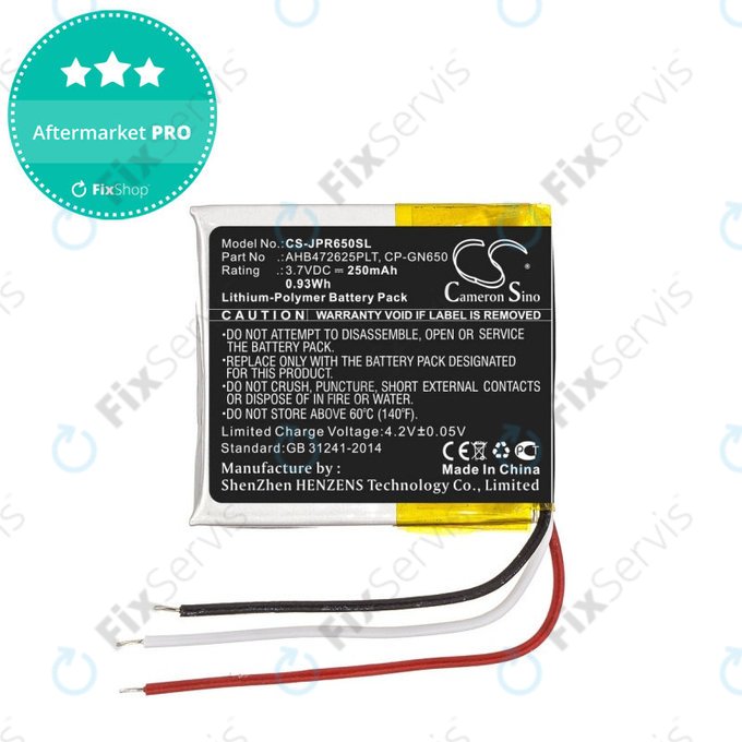 Batéria pre Jabra Evolve 65, 80, 250mAh, Li-Pol, 3.7V, AHB472625PLT, HQ