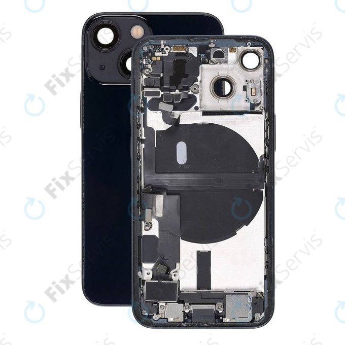 Apple iPhone 13 Mini - Zadný Housing s Malými Dielmi (Midnight)
