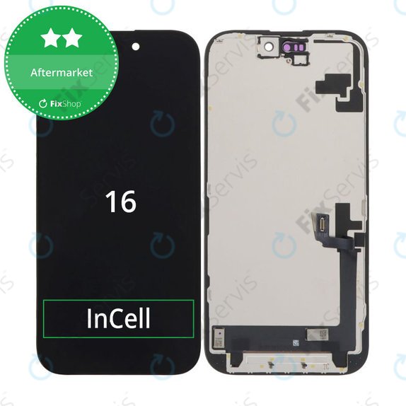 Displej In-Cell HD+ pre iPhone 16, Dotykové sklo s rámom