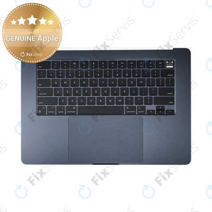Horný rám klávesnice pre MacBook Air 15", A3114 (2024), s klávesnicou US a batériou, Midnight, 661-40269, Genuine Apple