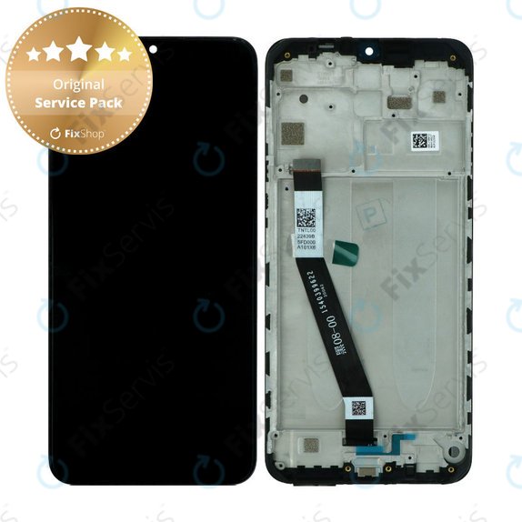 Xiaomi Redmi 9 - Displej + Dotykové Sklo + Rám (Black) - 5600050J1900 Genuine Service Pack