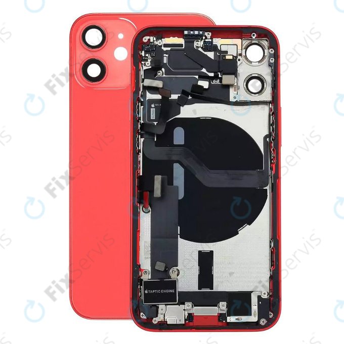Apple iPhone 12 Mini - Zadný Housing s Malými Dielmi (Red)