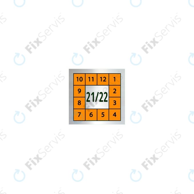 Oranžové Holografické Bezpečnostné Lepky Po Oprave Mobilných Telefónov, Tabletov a Počítačov (5 x 5mm) - 100ks