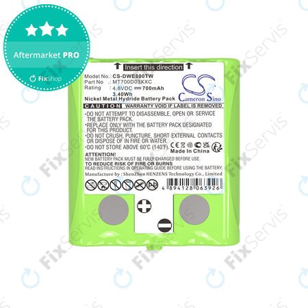 Batéria pre Detewe Outdoor Pmr a Simvalley, 700mAh, Ni-MH, 4.8V, MT700D03XXC, HQ