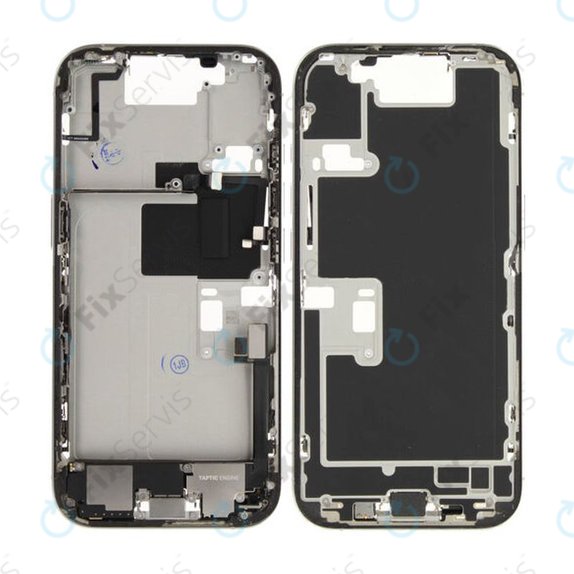 Apple iPhone 16 Pro - Stredný Rám + Tlačidlá Zapínania + Hlasitosti (White Titanium)