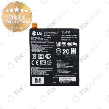 LG G Flex 2 H955 - Batéria BL-T16 3000mAh - EAC62718201 Genuine Service Pack