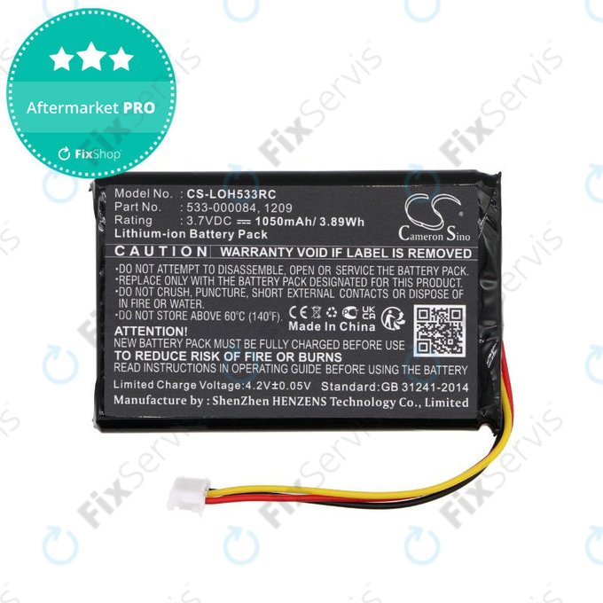 Batéria pre Logitech Harmony Touch, Ultimate, 1050mAh, Li-Ion, 3.7V, 533-000083, HQ