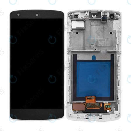 LG Nexus 5 D821 - LCD Displej + Dotykové Sklo + Rám (Biela)