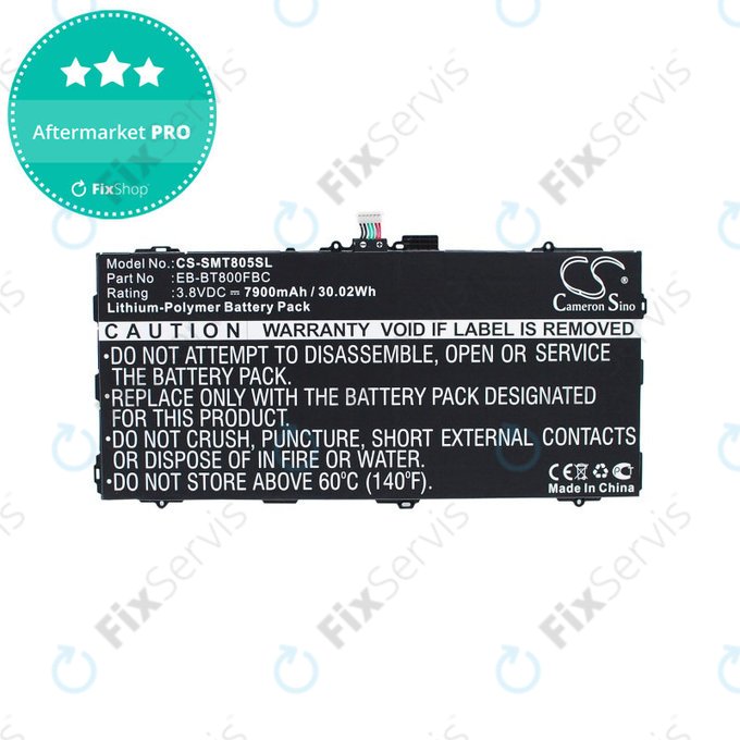 Batéria pre Samsung Galaxy Tab S 10.5, 7900mAh, Li-Pol, 3.8V, EB-BT800FBC, HQ