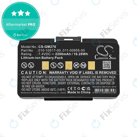 Batéria pre Garmin GPSMAP 276, 296, 376, 378, 478, 495, 2200mAh, Li-Ion, 7.4V, 010-10517-00, HQ