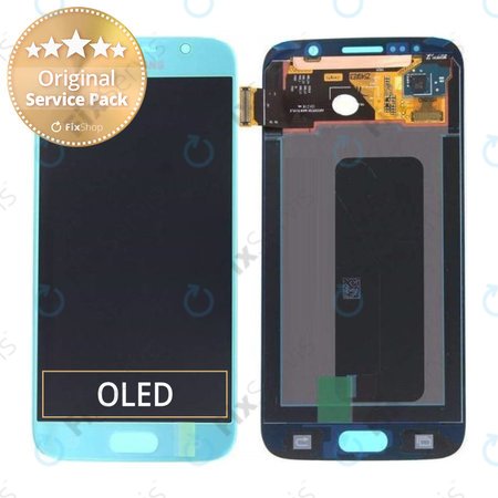 Samsung Galaxy S6 G920F - LCD Displej + Dotykové Sklo (Blue Topaz) - GH97-17260D Genuine Service Pack