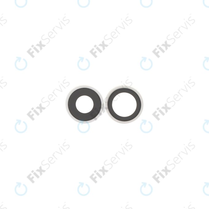 Apple iPhone 17 - Sklíčko Zadnej Kamery s Rámom (White) - 2ks