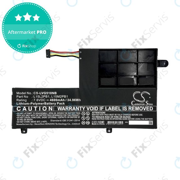 Batéria pre Lenovo Yoga 510 14, Yoga 510 15, 4600mAh, Li-Pol, 7.6V, L15L2PB1, HQ