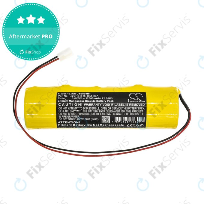 Batéria pre Jablotron JA80A, 12000mAh, Li-MnO2, 6V, 2CR34615, HQ