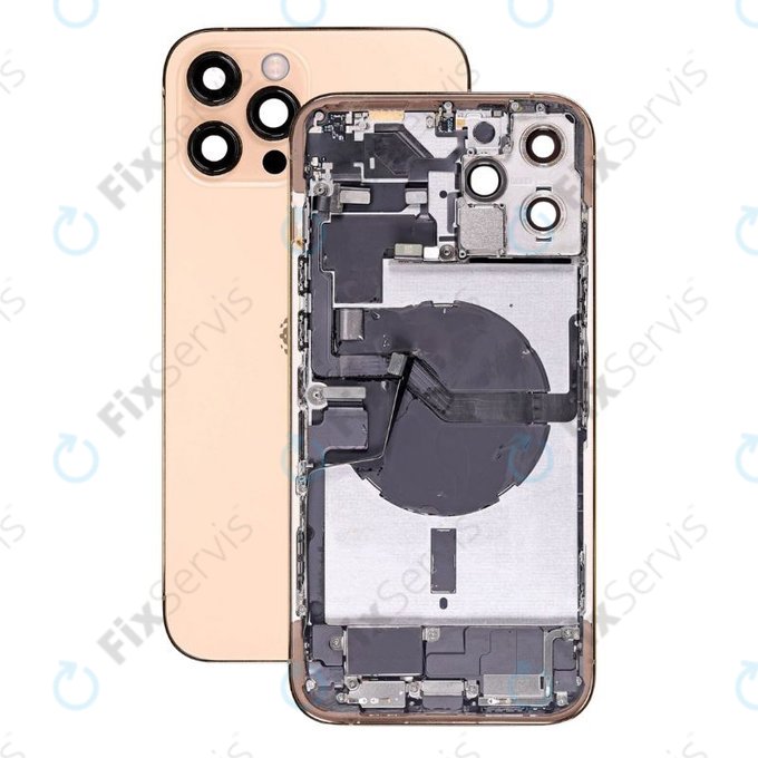 Apple iPhone 12 Pro Max - Zadný Housing s Malými Dielmi (Gold)