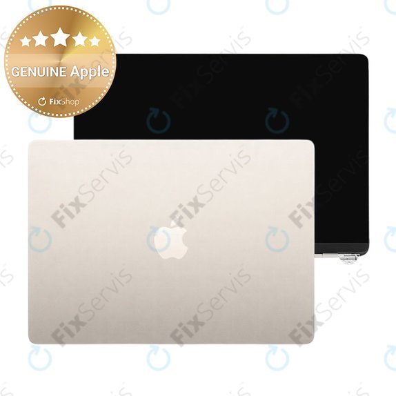 LCD displej pre MacBook Air 13", A3113 (2024), s predným sklom a krytom, Starlight, 661-40280, Genuine Apple