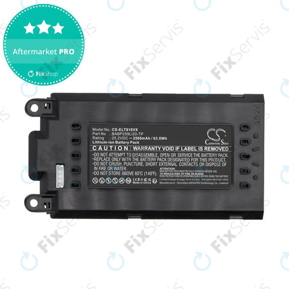 Batéria pre Electrolux Well Q8, WQ81-3OMB, WQ81-PANIM, 2500mAh, Li-Ion, 25.2V, BABP259LI20-TP, HQ