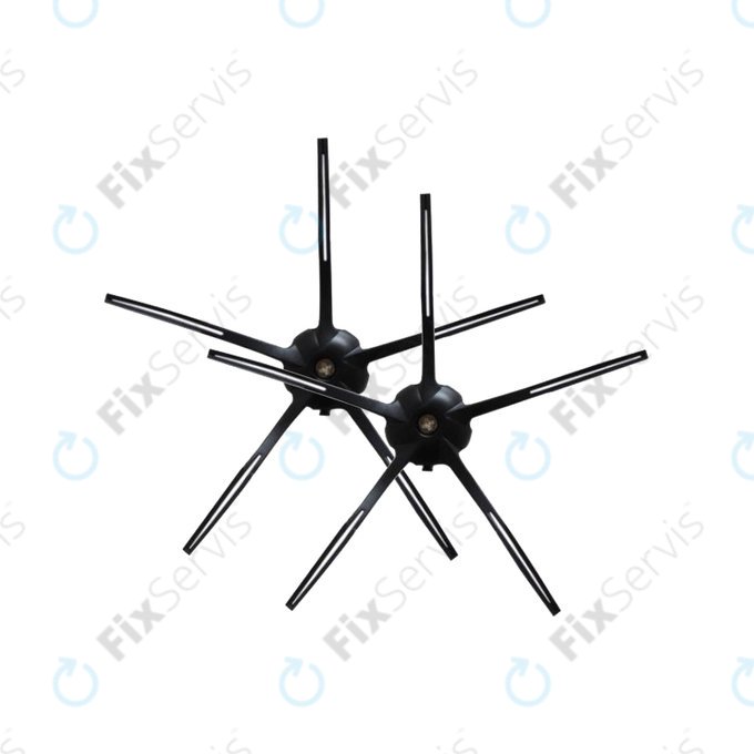 Xiaomi Roborock S4, S5 Max, S6, S6 MaxV, S6 Pure, S7, S7+, S7 MaxV, S7 Pro Ultra, Q7, Q7+, Q7 Max, Q7 Max+, T7S Plus , E4, E5, T4, T6, Xiaowa E3 - Bočná Kefa (Čierna) - 2ks
