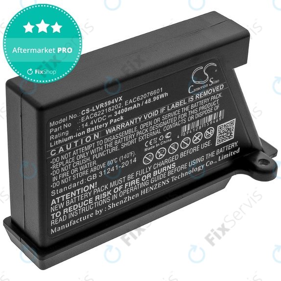 LG HomBot-series, VR-series - Batéria EAC62218202, EAC62076601 Li-Ion 14.4V 3400mAh HQ