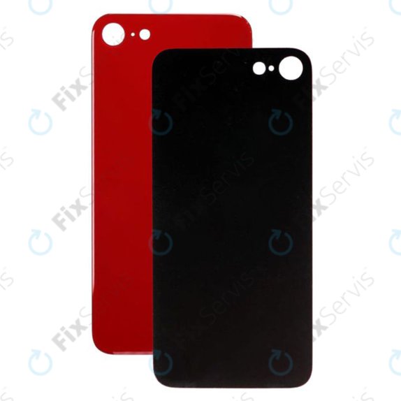 Apple iPhone 8 - Sklo Zadného Housingu (Red)
