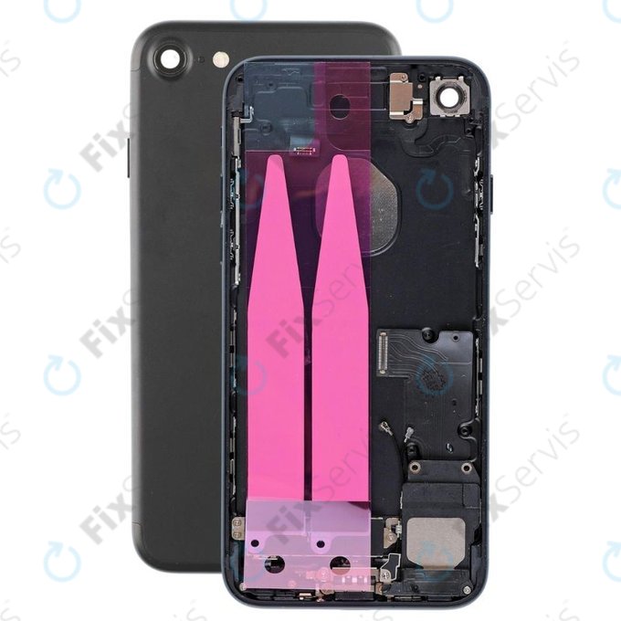 Apple iPhone 7 - Zadný Housing s Malými Dielmi (Black)