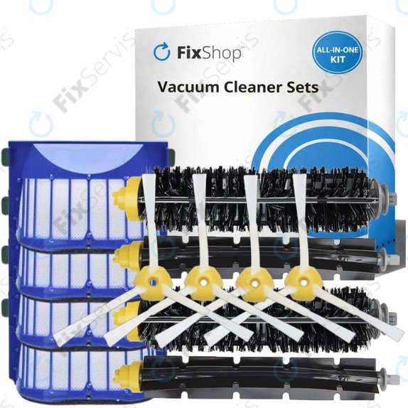 Sada náhradných dielov pre iRobot Roomba 500, 600-series (2 páry Hlavných kief, 4x Filter, 4x Bočná kefa)