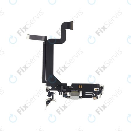 Apple iPhone 14 Pro Max - Nabíjací Konektor + Flex Kábel (Silver)