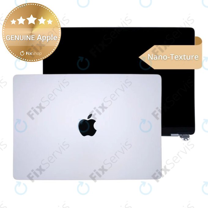 LCD displej pre MacBook Pro 14", A3112, A3185 (2024), s predným sklom a krytom, Nano-Texture, Silver, 661-41793, Genuine Apple