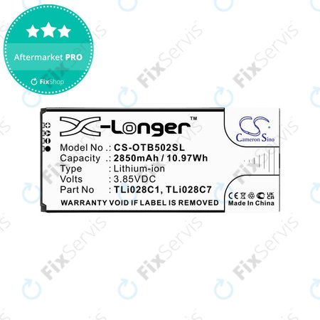 Batéria pre Alcatel 1b 2020, Alcatel Ot-5002a, 2850mAh, Li-Ion, 3.85V, TLI028C1, HQ