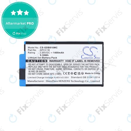 Batéria pre GoPro Max, Max 360, Acbat-001, 1400mAh, Li-Ion, 3.85V, SPCC1B, HQ