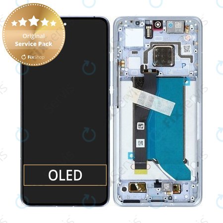 Xiaomi 14T Pro - LCD Displej + Dotykové Sklo + Rám (Titan Blue) - 56001700N1200 Genuine Service Pack