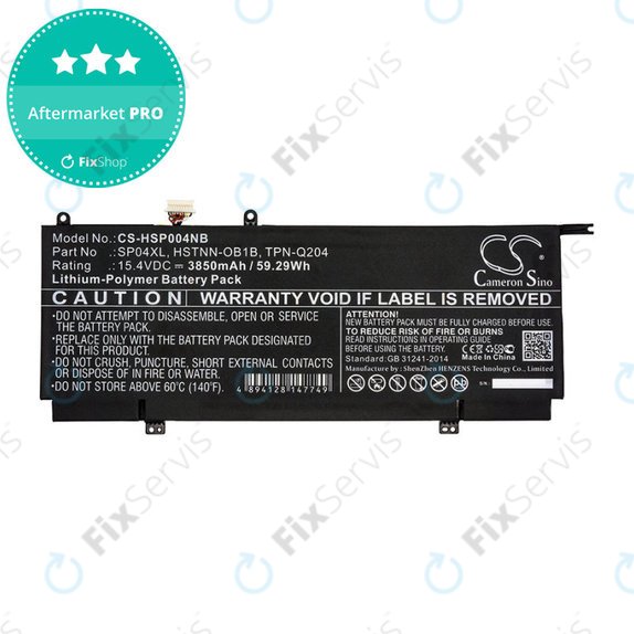 Batéria pre HP Spectre X360 13, 3850mAh, Li-Pol, 15.4V, HSTNN-OB1B, HQ