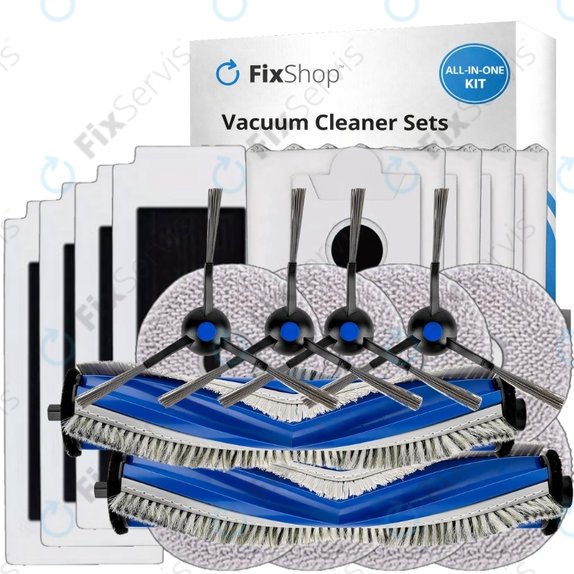 Sada náhradných dielov pre Ecovacs Omni T30 (2x Hlavná kefa, 4x Filter, 4x Bočná kefa, 8x Mopovacia utierka, 4x Prachové vrecko)