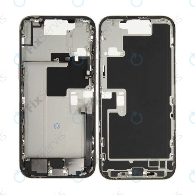 Apple iPhone 16 Pro Max - Stredný Rám + Tlačidlá Zapínania + Hlasitosti (White Titanium)