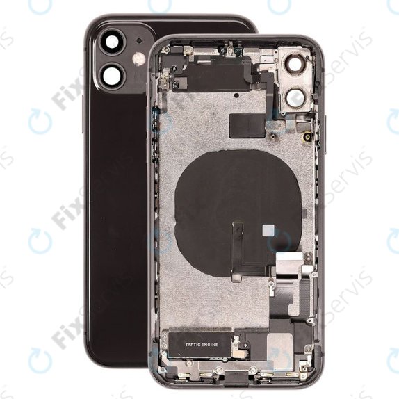 Apple iPhone 11 - Zadný Housing s Malými Dielmi (Black)