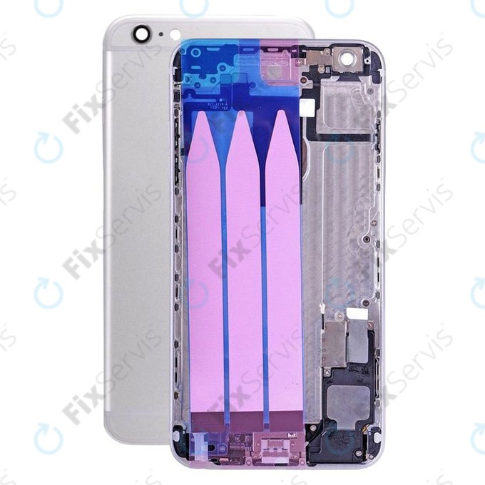 Apple iPhone 6 Plus - Zadný Housing s Malými Dielmi (Silver)