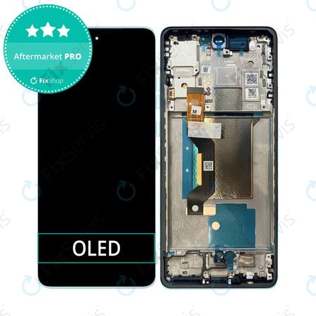Motorola Edge 60 Fusion - LCD Displej + Dotykové Sklo + Rám (Amazonite) OLED