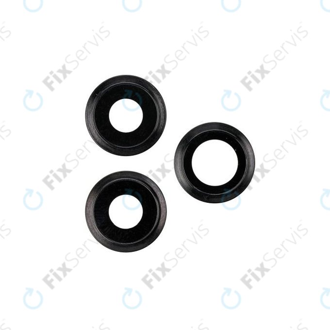 Apple iPhone 11 Pro, 11 Pro Max - Sklíčko Zadnej Kamery s Rámom (Space Gray) - 3ks