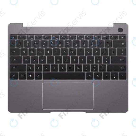 Huawei MateBook 13 2020 - Kryt C (Armrest) + Klávesnica (Grey) (US) - 97060DJM