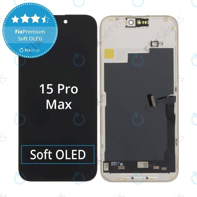 Displej Soft OLED pre iPhone 15 Pro Max - Dotykové sklo + Rám, DIAGNOSTIC