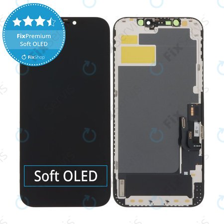 Displej Soft OLED pre iPhone 12, 12 Pro - Dotykové sklo + Rám, DIAGNOSTIC