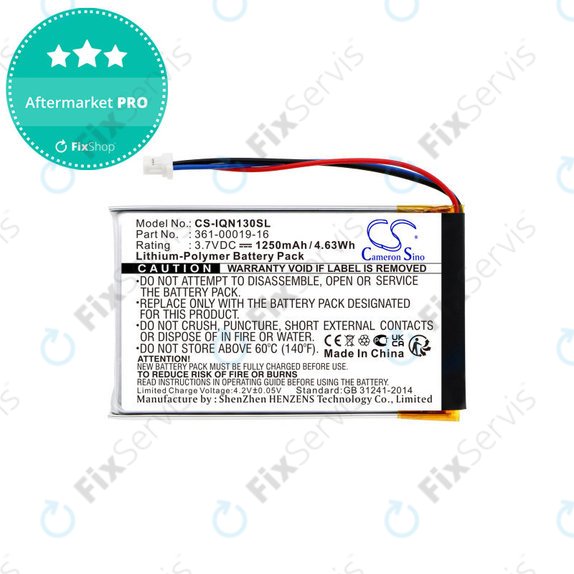 Batéria pre Garmin Nüvi 1300, 1350, 1370, 1390, 1490, 1250mAh, Li-Pol, 3.7V, 361-00019-16, HQ